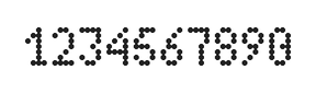 4×7数字点阵字体 ddN47AA0154