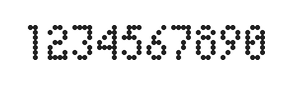 4×7数字点阵字体 ddN47AA0155