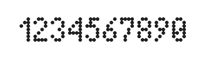 4×7数字点阵字体 ddN47AA0157
