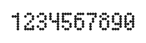 4×7数字点阵字体 ddN47AA0158