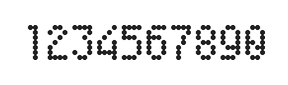 4×7数字点阵字体 ddN47AA0165