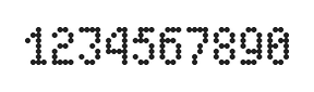 4×7数字点阵字体 ddN47AA0171