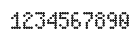 4×7数字点阵字体 ddN47AA0172