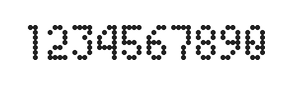 4×7数字点阵字体 ddN47AA0175