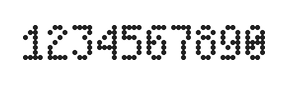 4×7数字点阵字体 ddN47AA0181