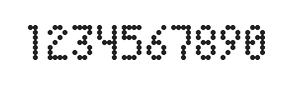 4×7数字点阵字体 ddN47AA0185