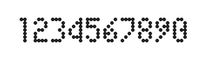 4×7数字点阵字体 ddN47AA0191
