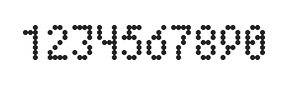 4×7数字点阵字体 ddN47AA0195