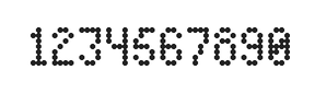 4×7数字点阵字体 ddN47AA0197
