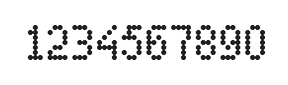 4×7数字点阵字体 ddN47AA0198