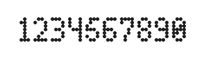 4×7数字点阵字体 ddN47AA0201