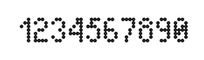 4×7数字点阵字体 ddN47AA0202