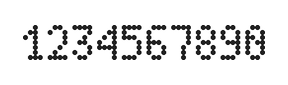 4×7数字点阵字体 ddN47AA0209