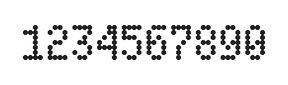 4×7数字点阵字体 ddN47AA0211