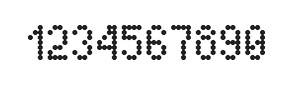 4×7数字点阵字体 ddN47AA0214