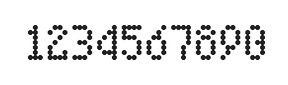 4×7数字点阵字体 ddN47AA0215