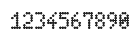 4×7数字点阵字体 ddN47AA0217