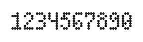 4×7数字点阵字体 ddN47AA0218