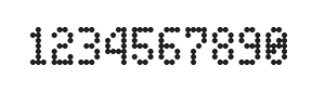 4×7数字点阵字体 ddN47AA0219