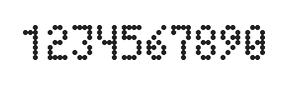 4×7数字点阵字体 ddN47AA0222