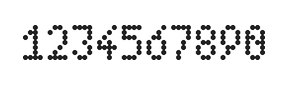 4×7数字点阵字体 ddN47AA0224