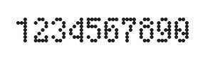 4×7数字点阵字体 ddN47AA0227