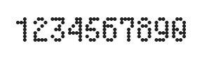 4×7数字点阵字体 ddN47AA0232