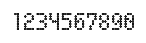 4×7数字点阵字体 ddN47AA0233