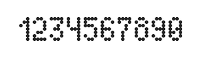 4×7数字点阵字体 ddN47AA0236