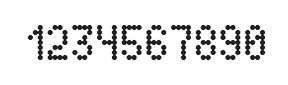 4×7数字点阵字体 ddN47AA0241