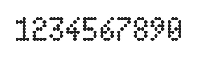 4×7数字点阵字体 ddN47AA0243