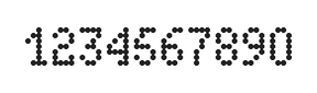 4×7数字点阵字体 ddN47AA0244