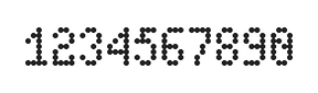 4×7数字点阵字体 ddN47AA0249