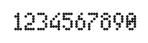 4×7数字点阵字体 ddN47AA0250