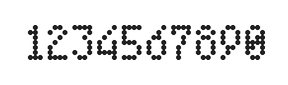 4×7数字点阵字体 ddN47AA0252