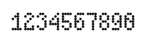 4×7数字点阵字体 ddN47AA0257