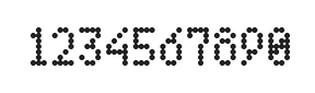 4×7数字点阵字体 ddN47AA0259