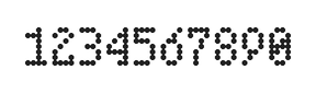 4×7数字点阵字体 ddN47AA0261