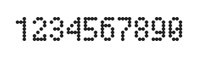 4×7数字点阵字体 ddN47AA0265