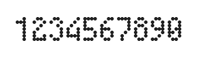 4×7数字点阵字体 ddN47AA0266