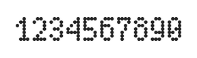 4×7数字点阵字体 ddN47AA0271