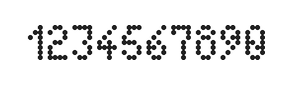 4×7数字点阵字体 ddN47AA0272