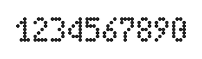 4×7数字点阵字体 ddN47AA0273