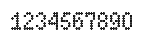 4×7数字点阵字体 ddN47AA0275
