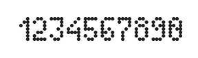 4×7数字点阵字体 ddN47AA0276