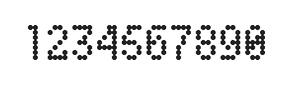 4×7数字点阵字体 ddN47AA0284