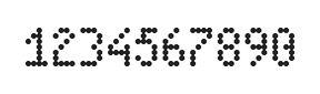 4×7数字点阵字体 ddN47AA0286