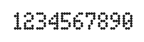 4×7数字点阵字体 ddN47AA0292