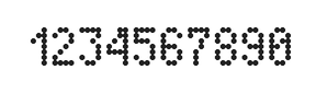 4×7数字点阵字体 ddN47AA0295
