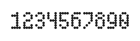 4×7数字点阵字体 ddN47AA0299